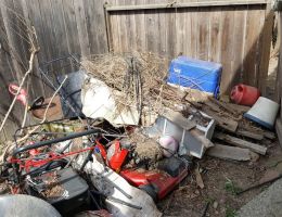 backyard cleanup before 2
